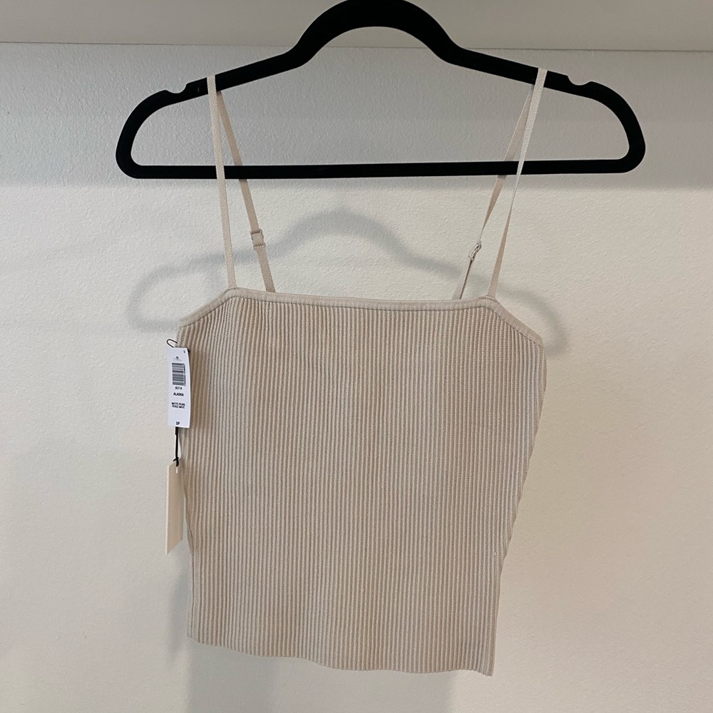 Aritzia - nude spaghetti strap tank top